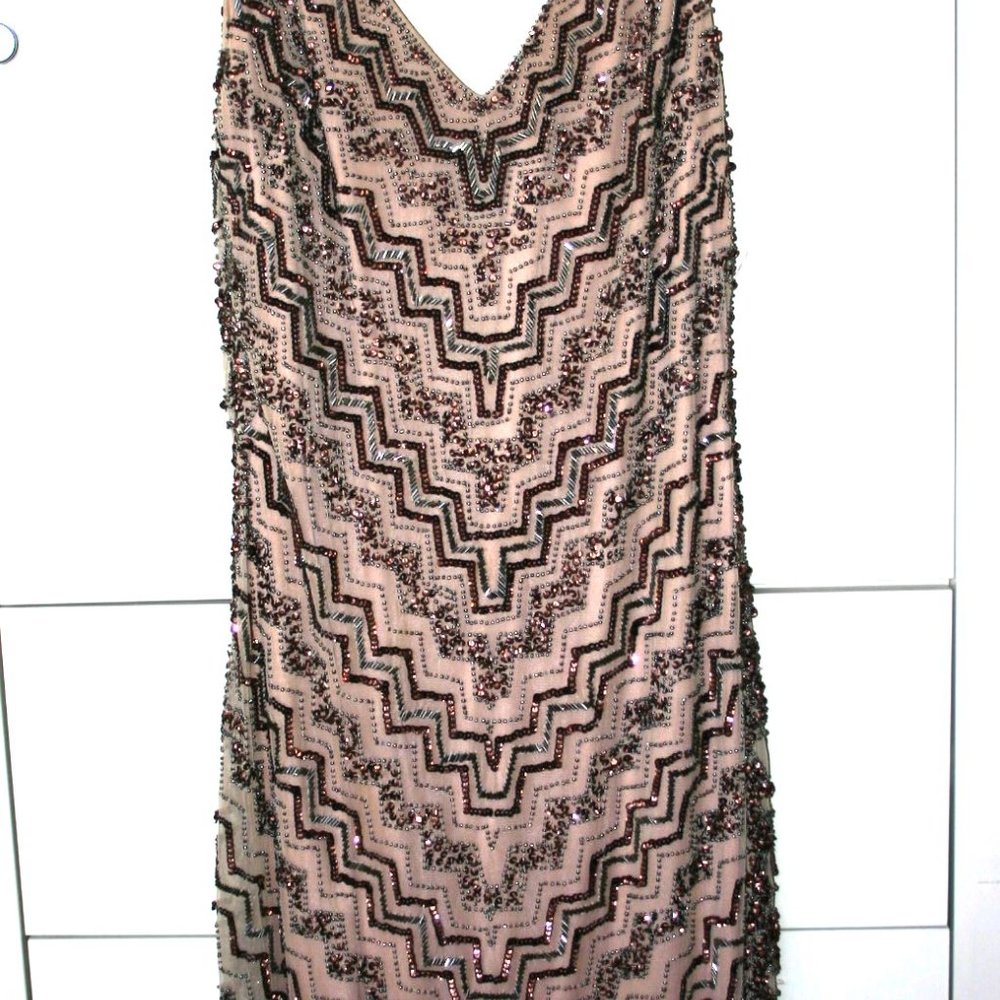 Aidan Mattox Dramatic Blush Beaded Sleeveless Coc… - image 4